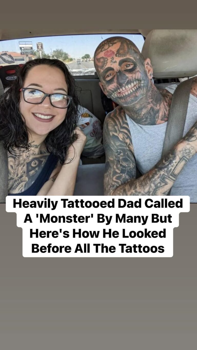Heavily Tattooed Dad Called A ‘Monster’ By Many But Here’s How He Looked Before All The Tattoos